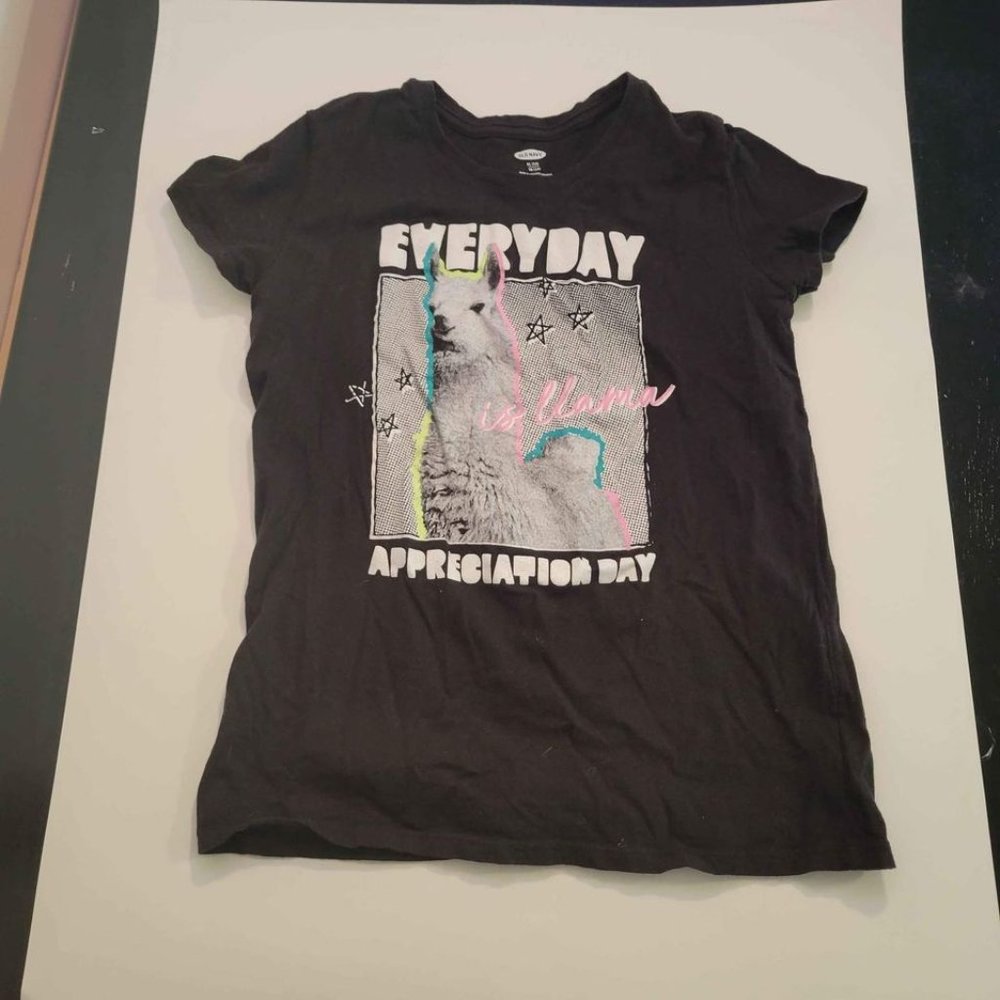 Clothes Girl Shirt Size XL 14 Old Navy llama